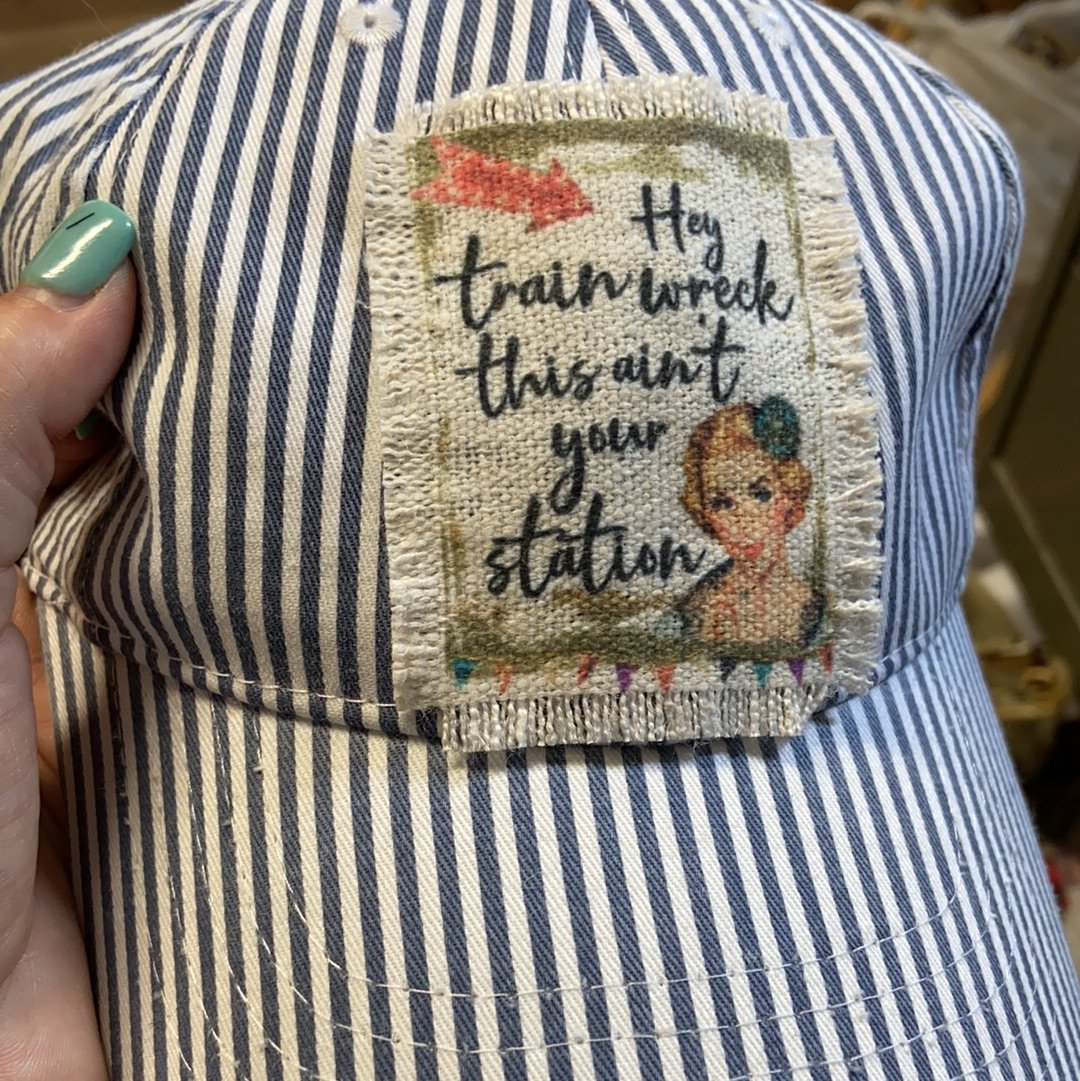 NEW Criss Cross Hat W/Patches