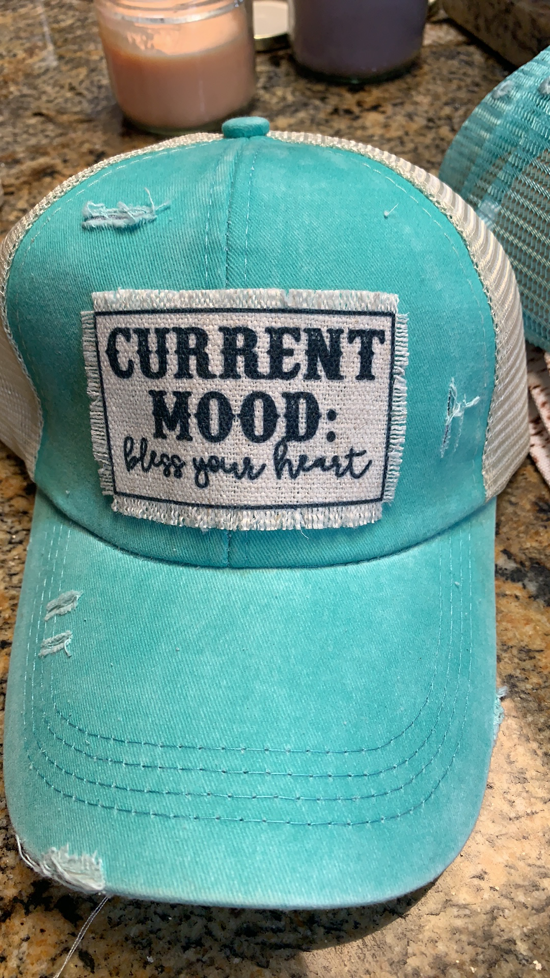 NEW Criss Cross Hat W/Patches