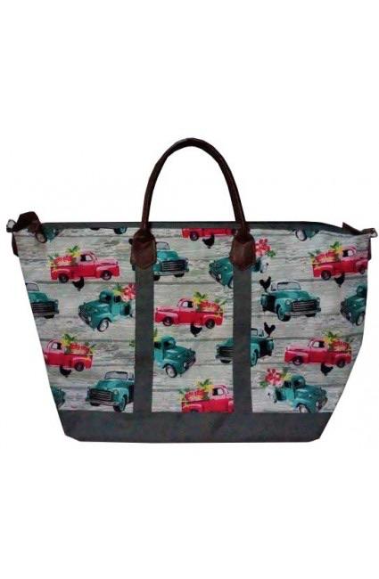 XL Truck & Sunflower Tote Bag