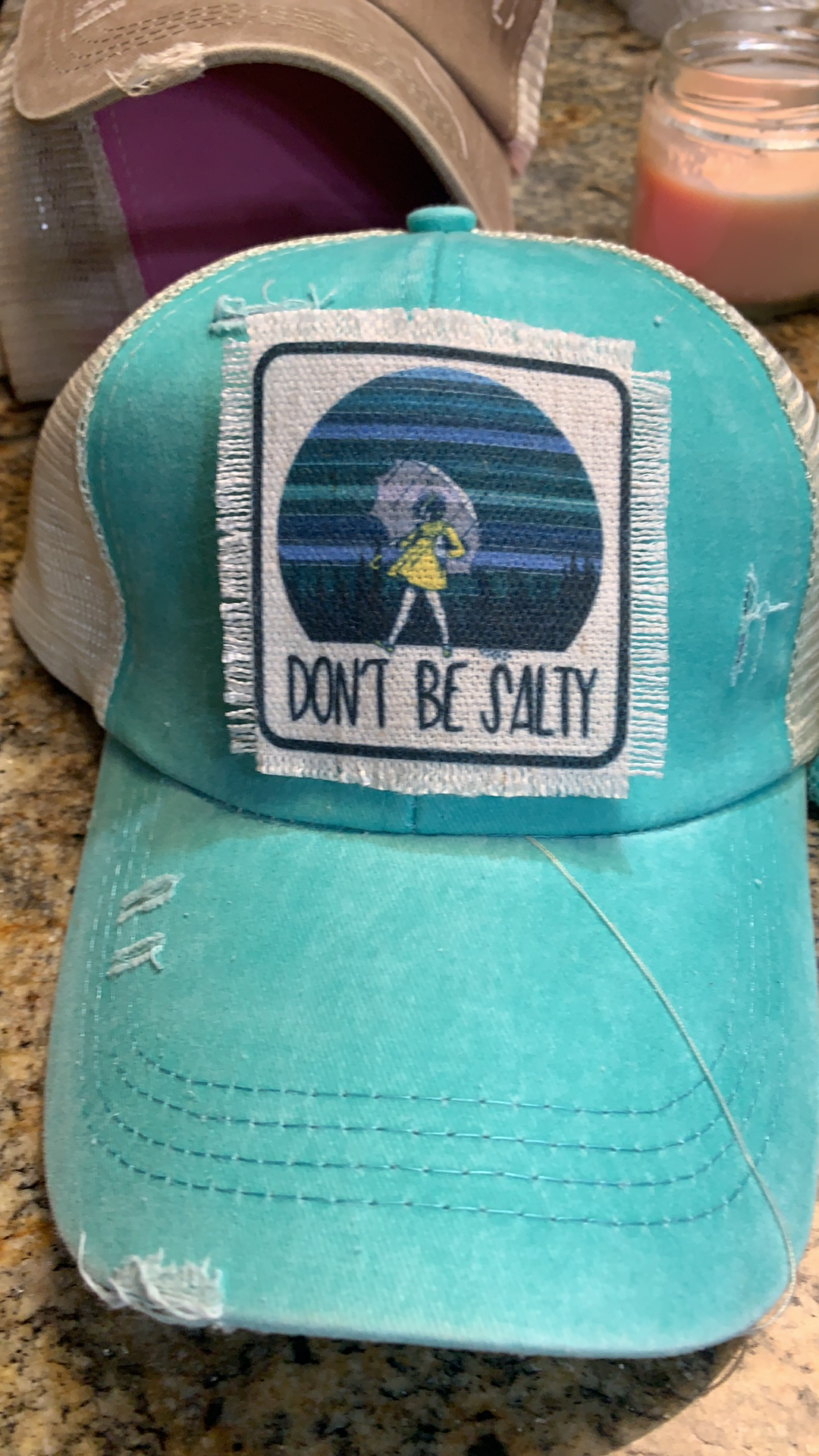 NEW Criss Cross Hat W/Patches