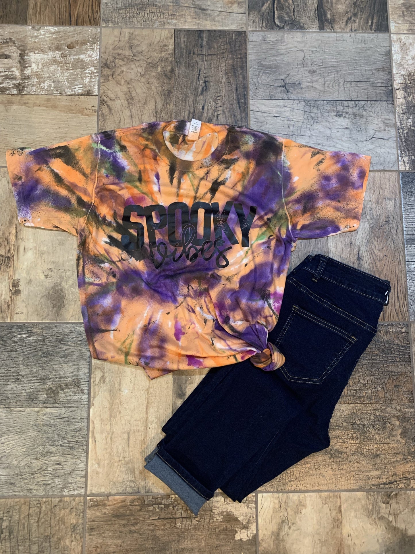 Spooky Vibes Tye Dye Graphic Tee