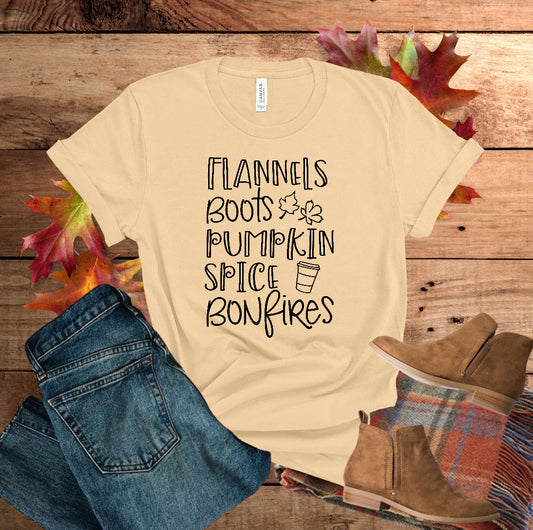 Flannels Boots Pumpkin Spice Bonfires