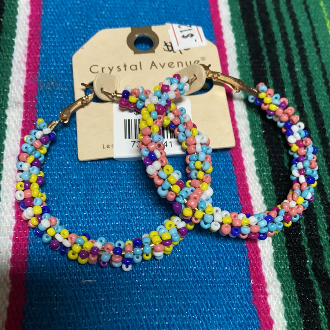 Beaded Hoop Earrings