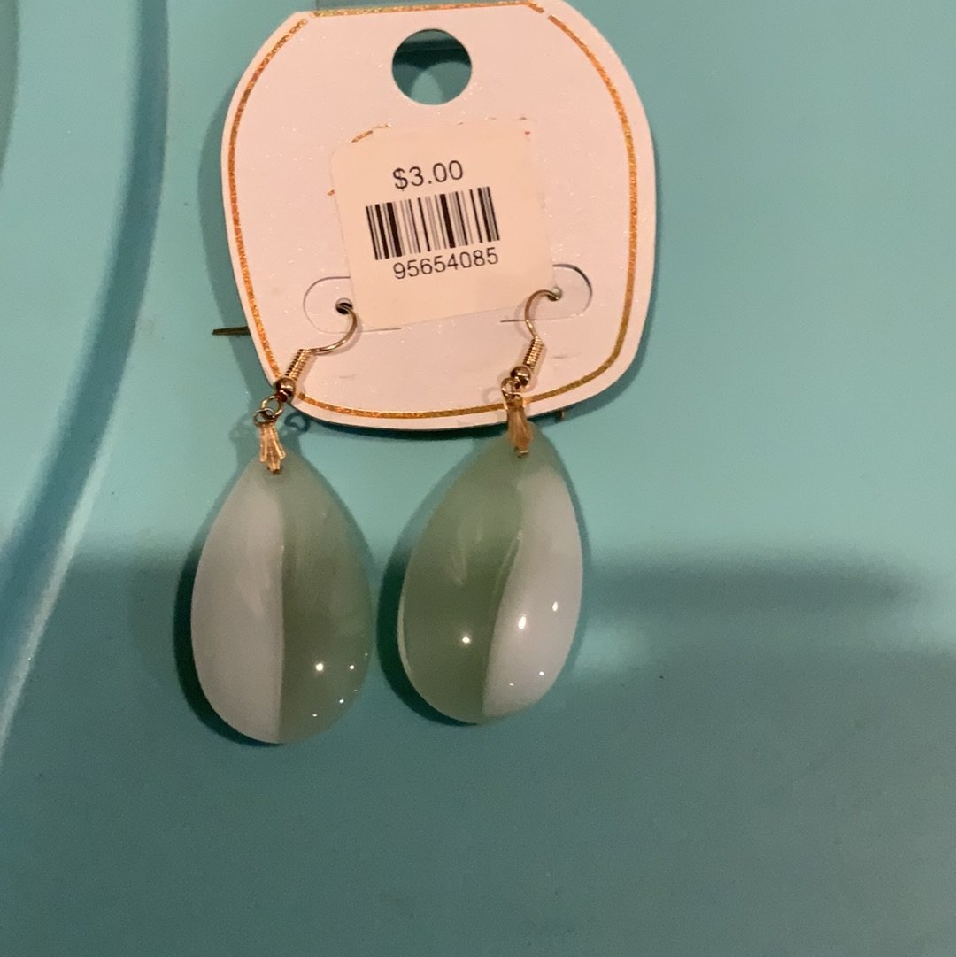 Milk Glass Earrings