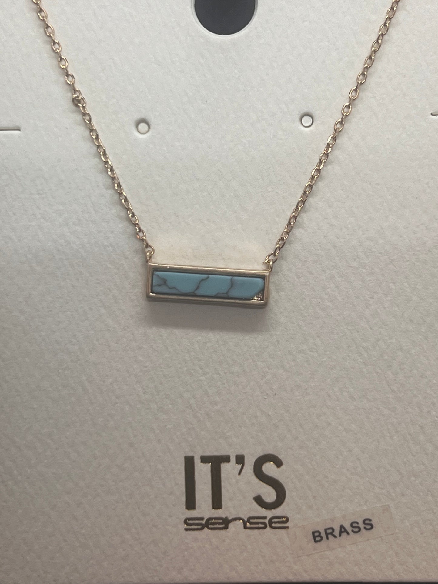 Turquoise Bar Necklace