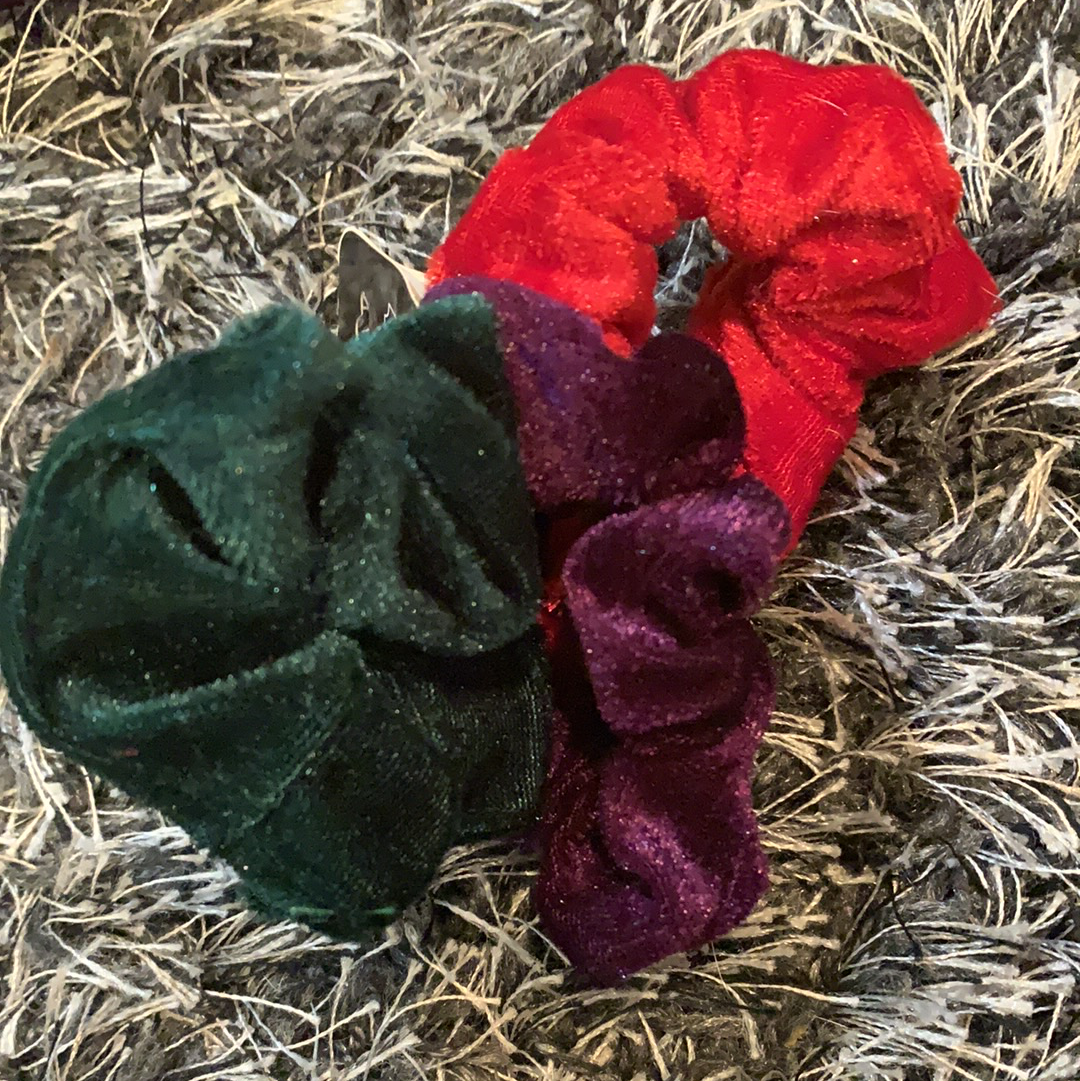 3 pack Velvet Scrunchies