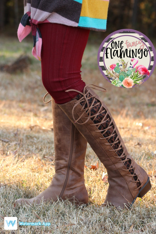 Leopard Peek A Boo Boots