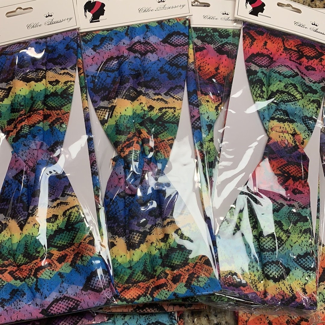 Tye Die Snakeskin Top Knot