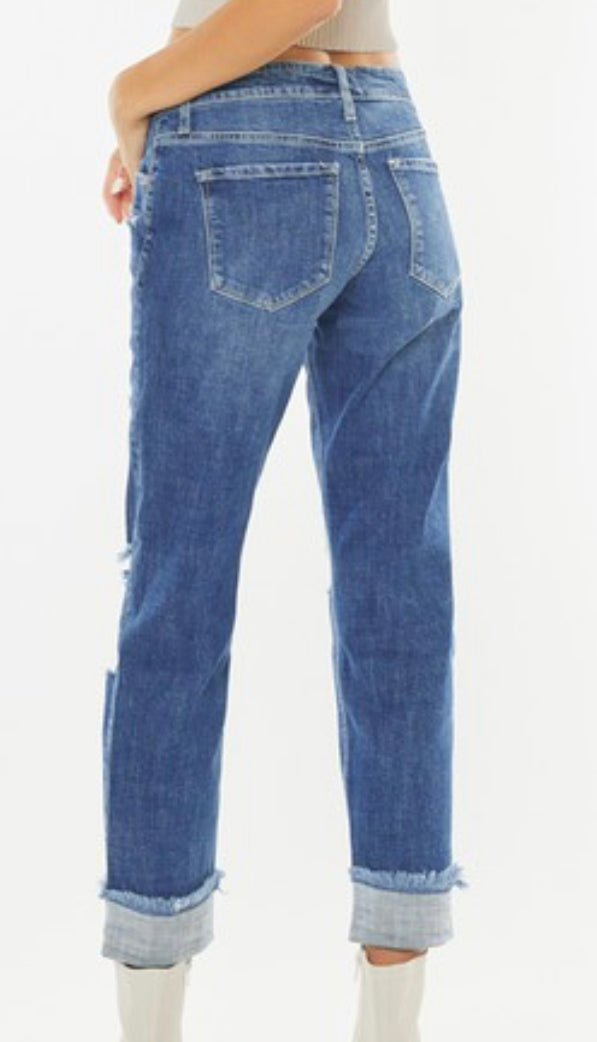 Kancan Rolled Bottom Jeans