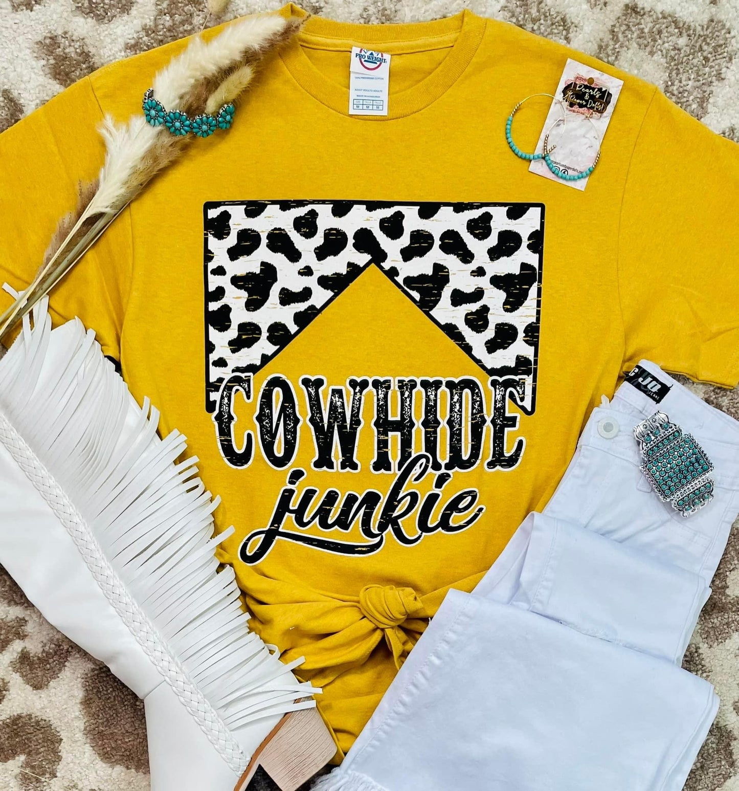 Cowhide Junkie Graphic Tee