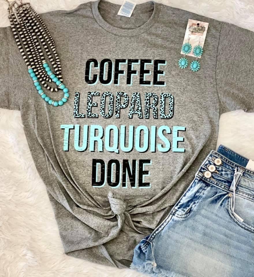 Coffee Leopard Turquoise Done