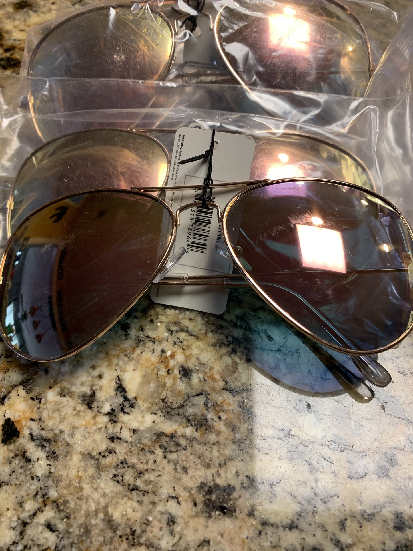 Aviator style sunglasses