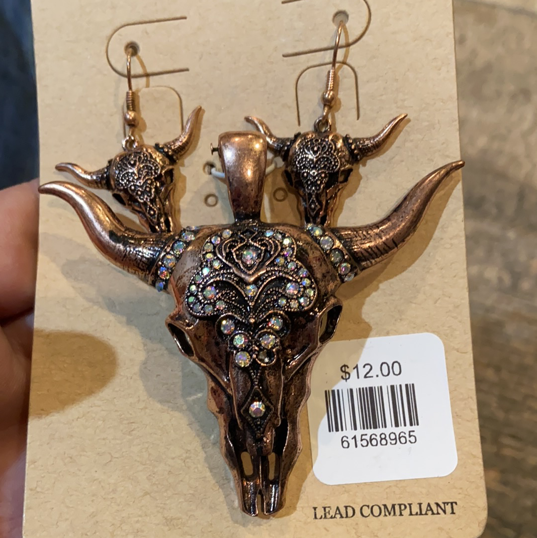 Bullskull Necklace Charm