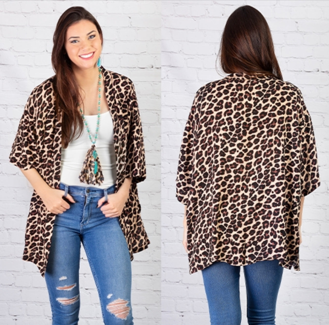 Leopard Print Kimono