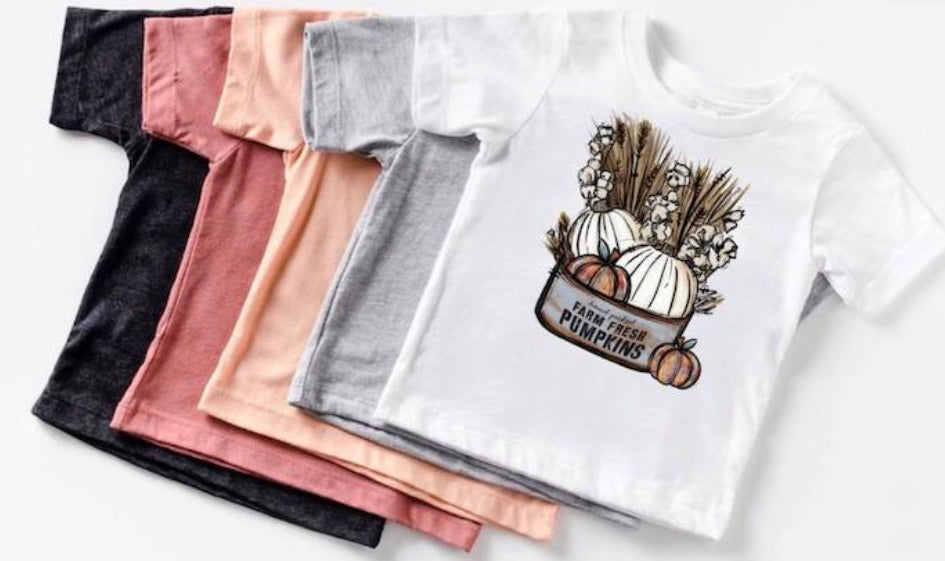 Youth/Tea Towel Farm Fresh Pumpkins