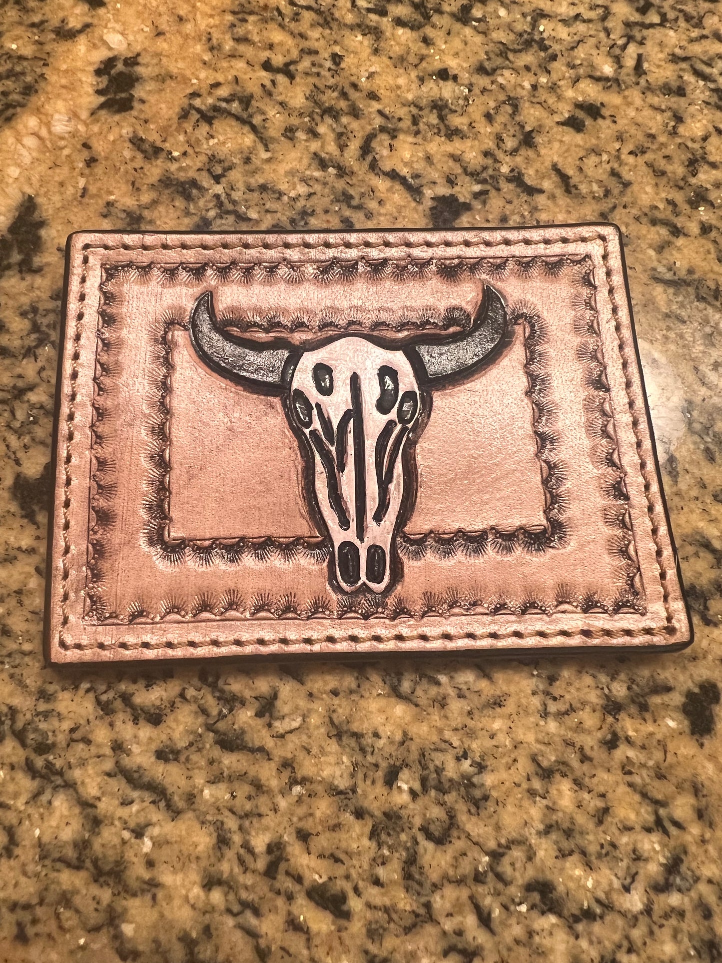 Leather and Cowhide Card Holder