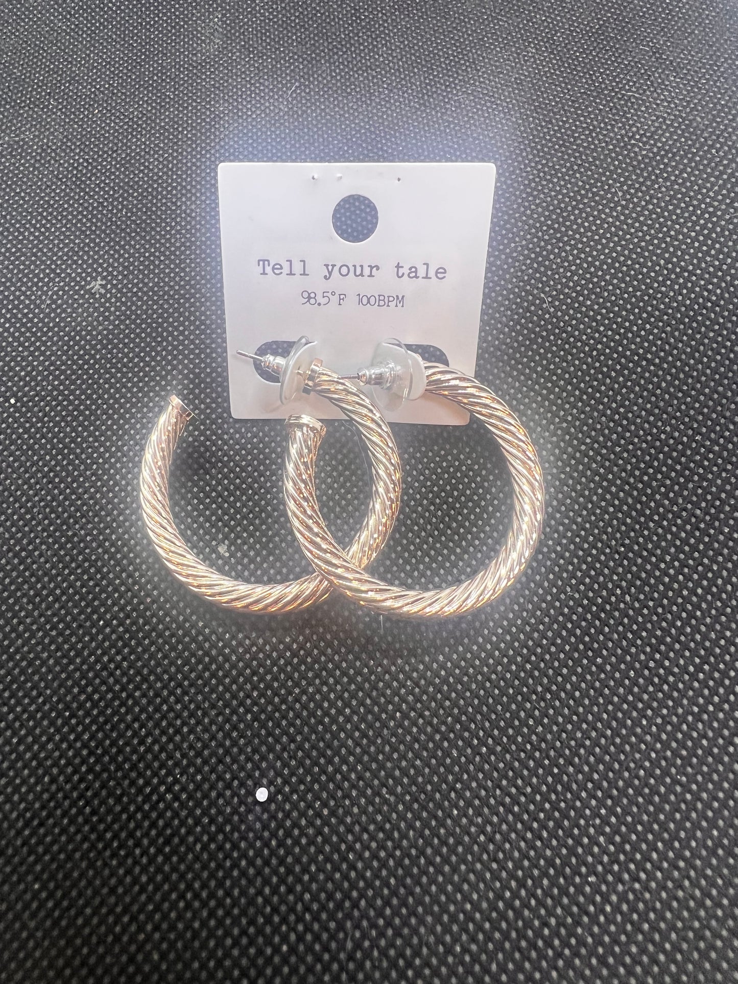 Twisted Gold Hoop Earrings