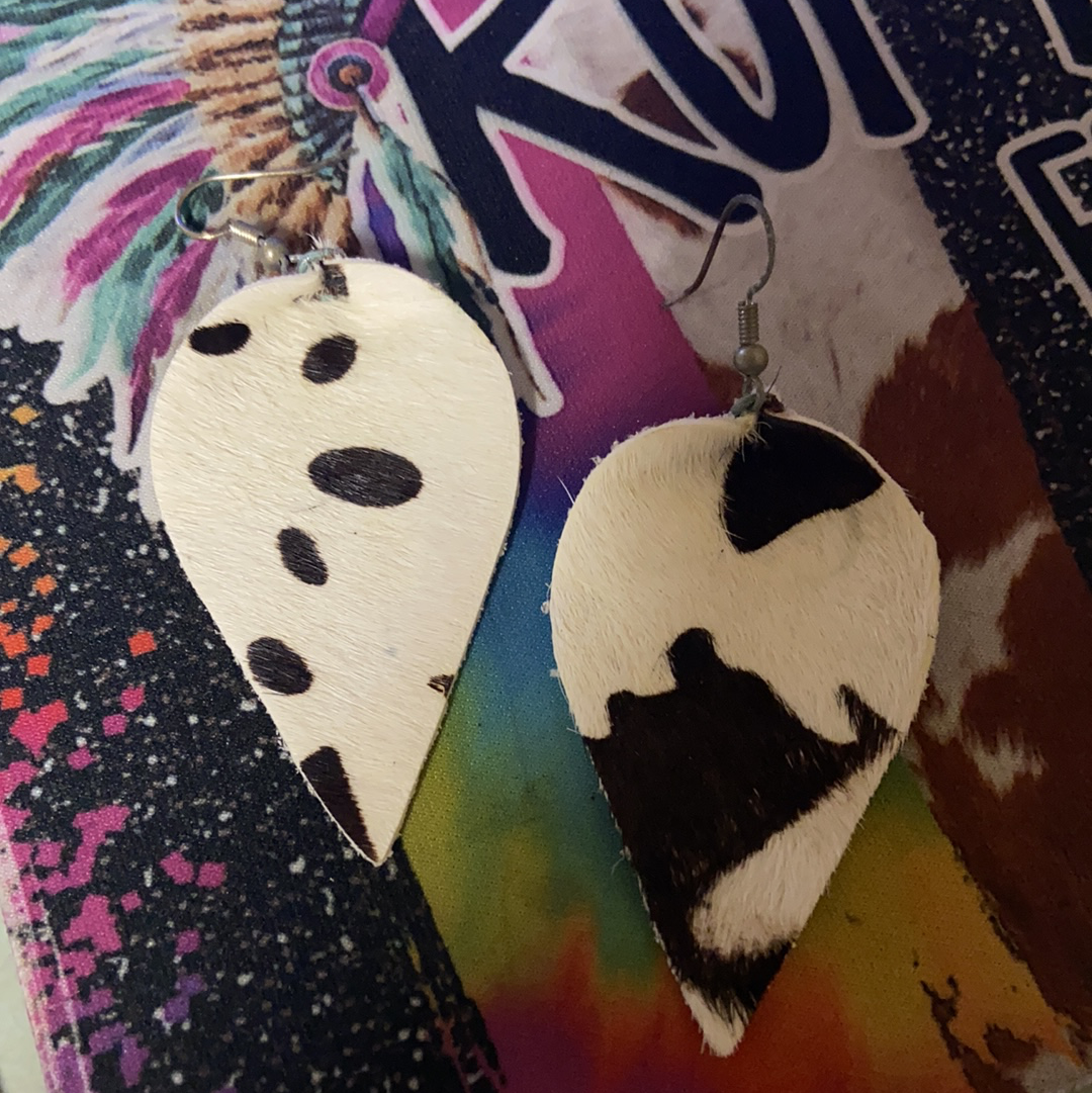 Cow Print Earrings