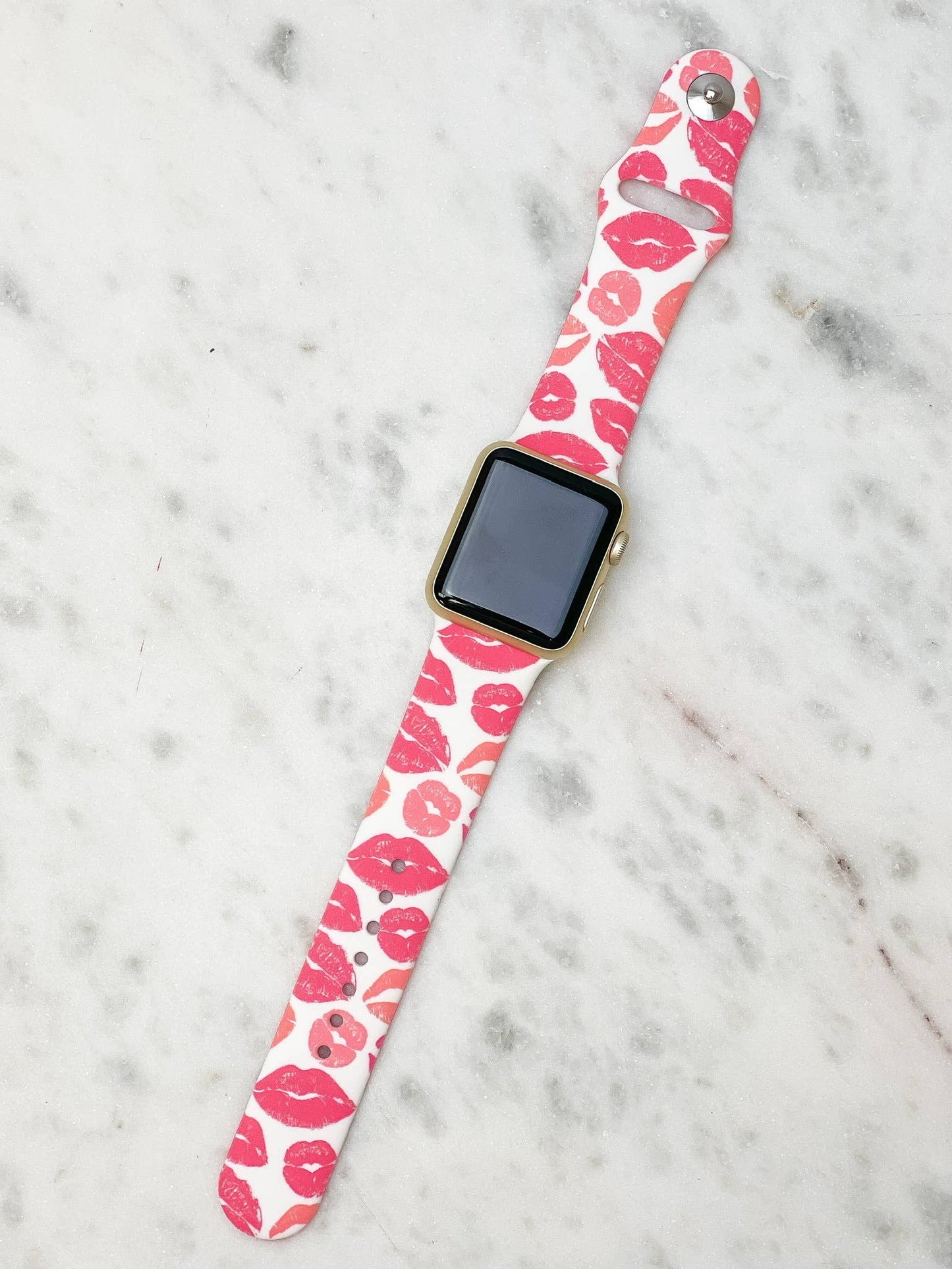 Kisses Printed Silicone Watch Band