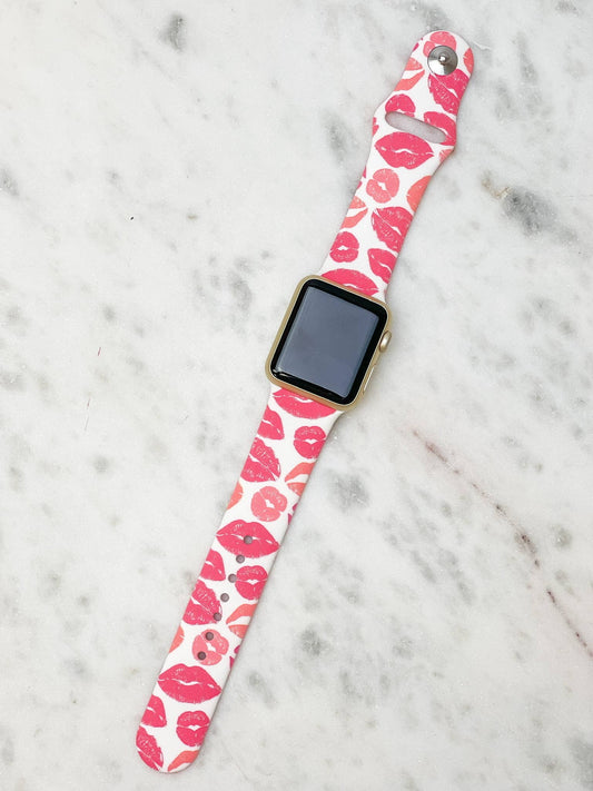 Kisses Printed Silicone Watch Band