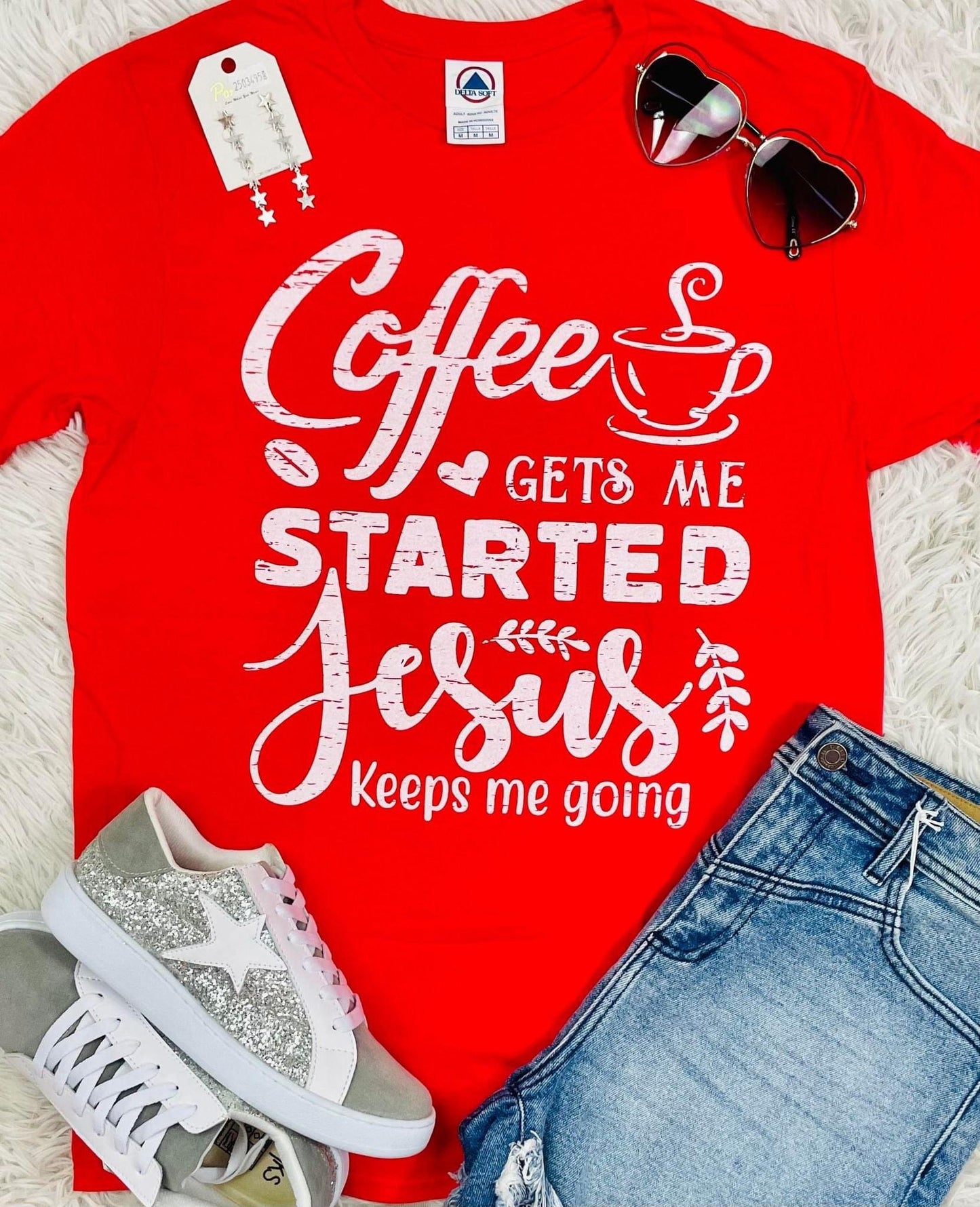 Coffee gets me Started Graphic Tee