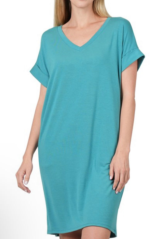 Teal Midi Dress
