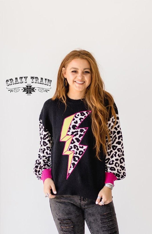 ELECTRIC DREAM KNIT Balloon Sleeve Top