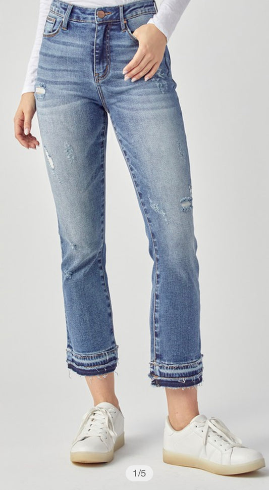 Shadow Hem Straight Leg Jeans