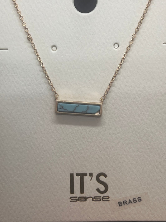 Turquoise Bar Necklace