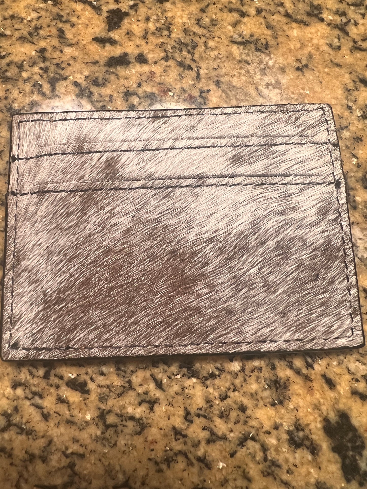 Leather and Cowhide Card Holder