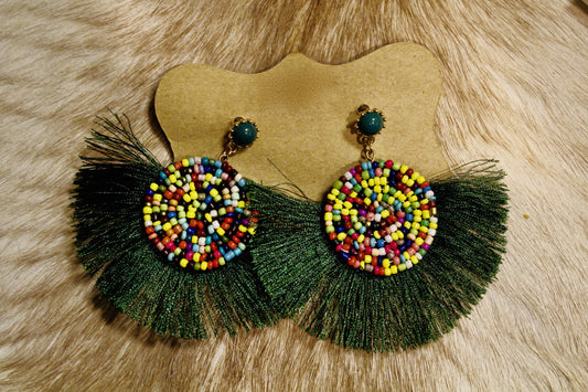 Beaded Fringe Earrings