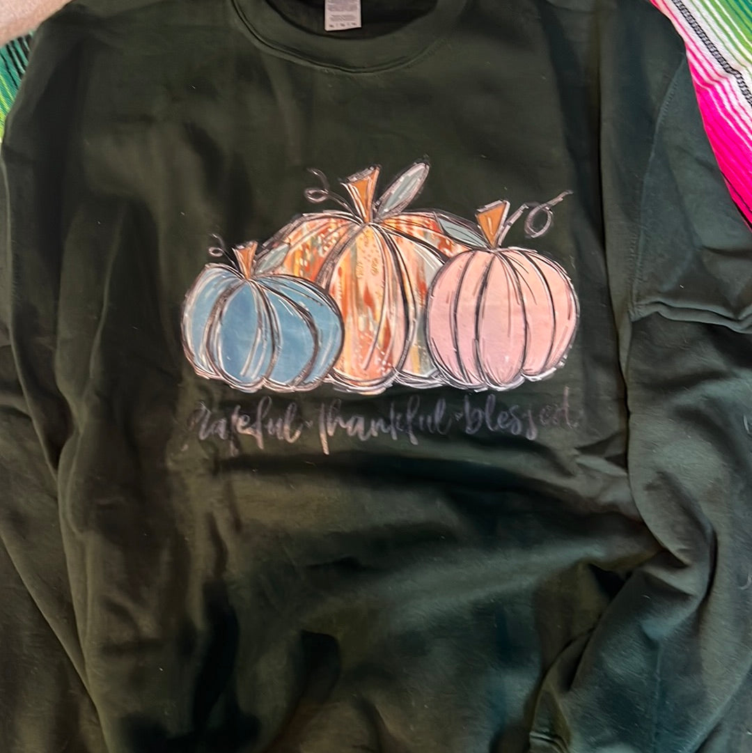 Grateful Thankful Blessed - Pumpkins