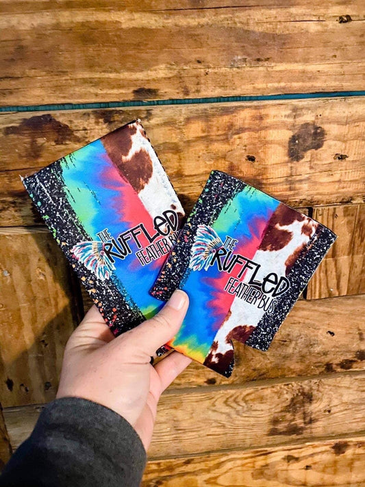 The Ruffled Feather Bus Logo Koozie
