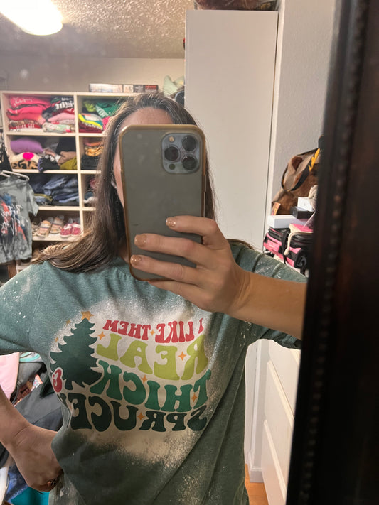 Thick & Sprucey Distressed Tee