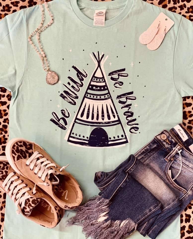 Be Wild Be Brave Graphic Tee