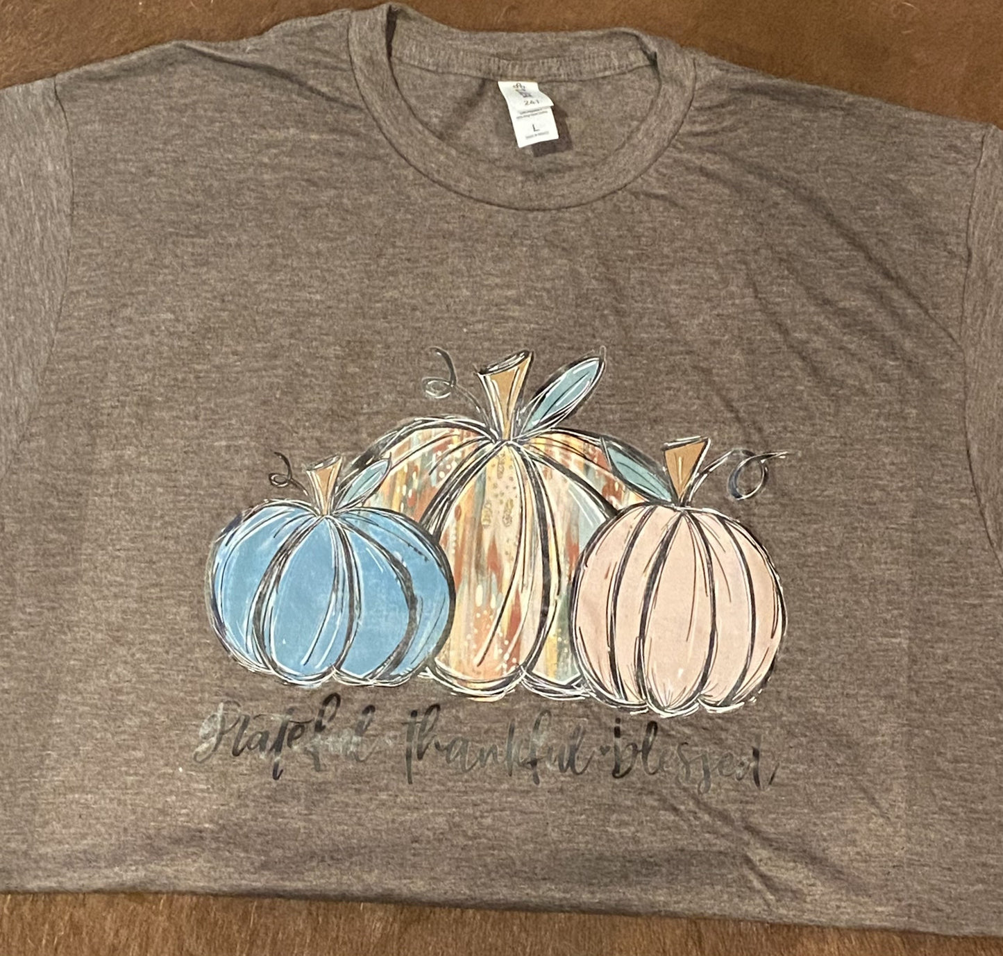 Grateful Thankful Blessed - Pumpkins