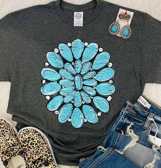 Turquoise Concho Graphic Tee