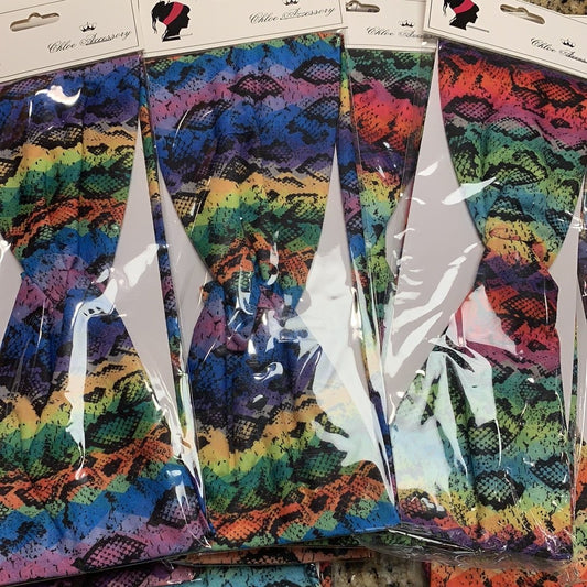 Tye Die Snakeskin Top Knot