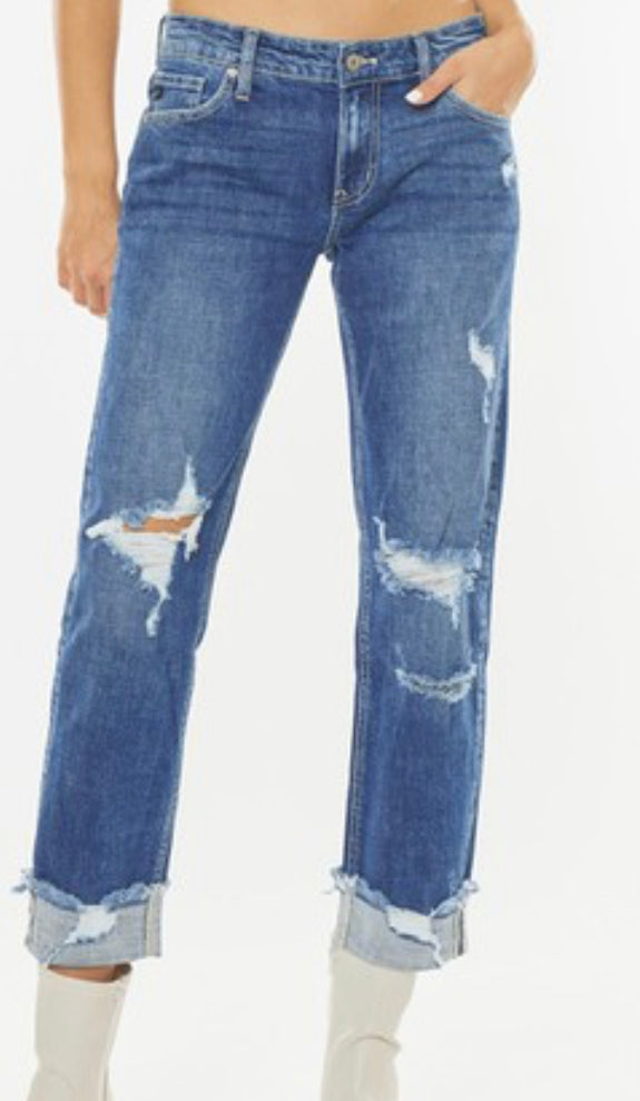 Kancan Rolled Bottom Jeans