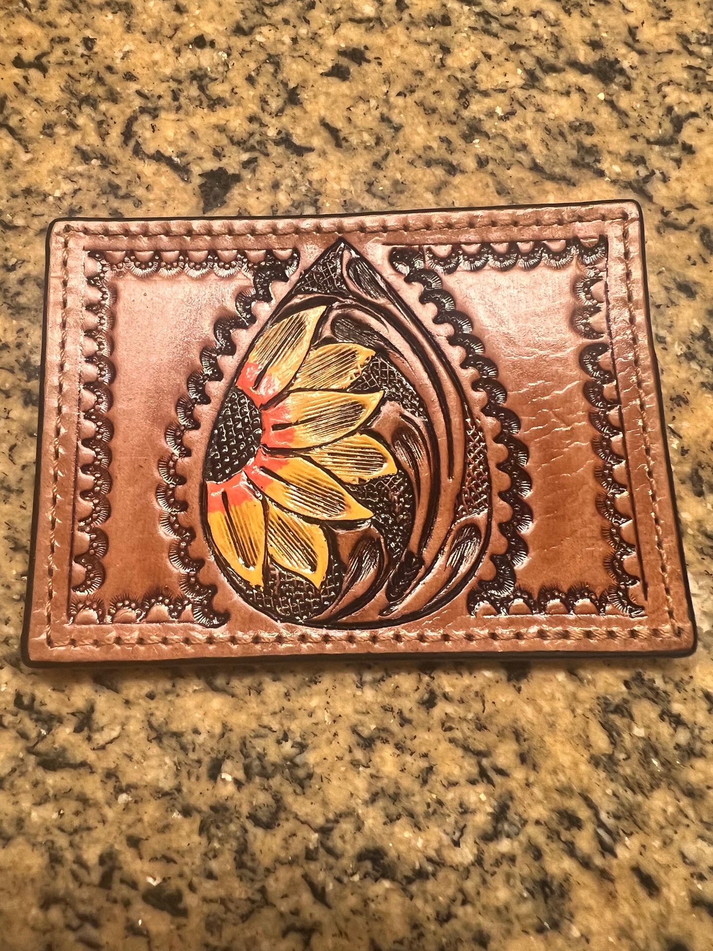 Leather and Cowhide Card Holder