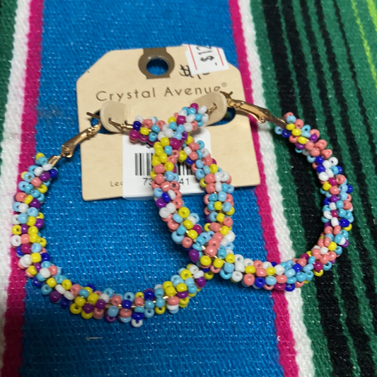 Beaded Hoop Earrings