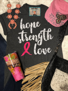 Hope Strength Love - Breast Cancer Awareness